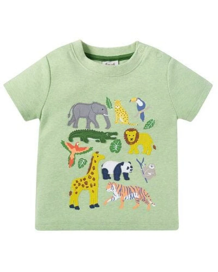 Frugi T-Shirt mit wilden Tieren, Kurzarm
