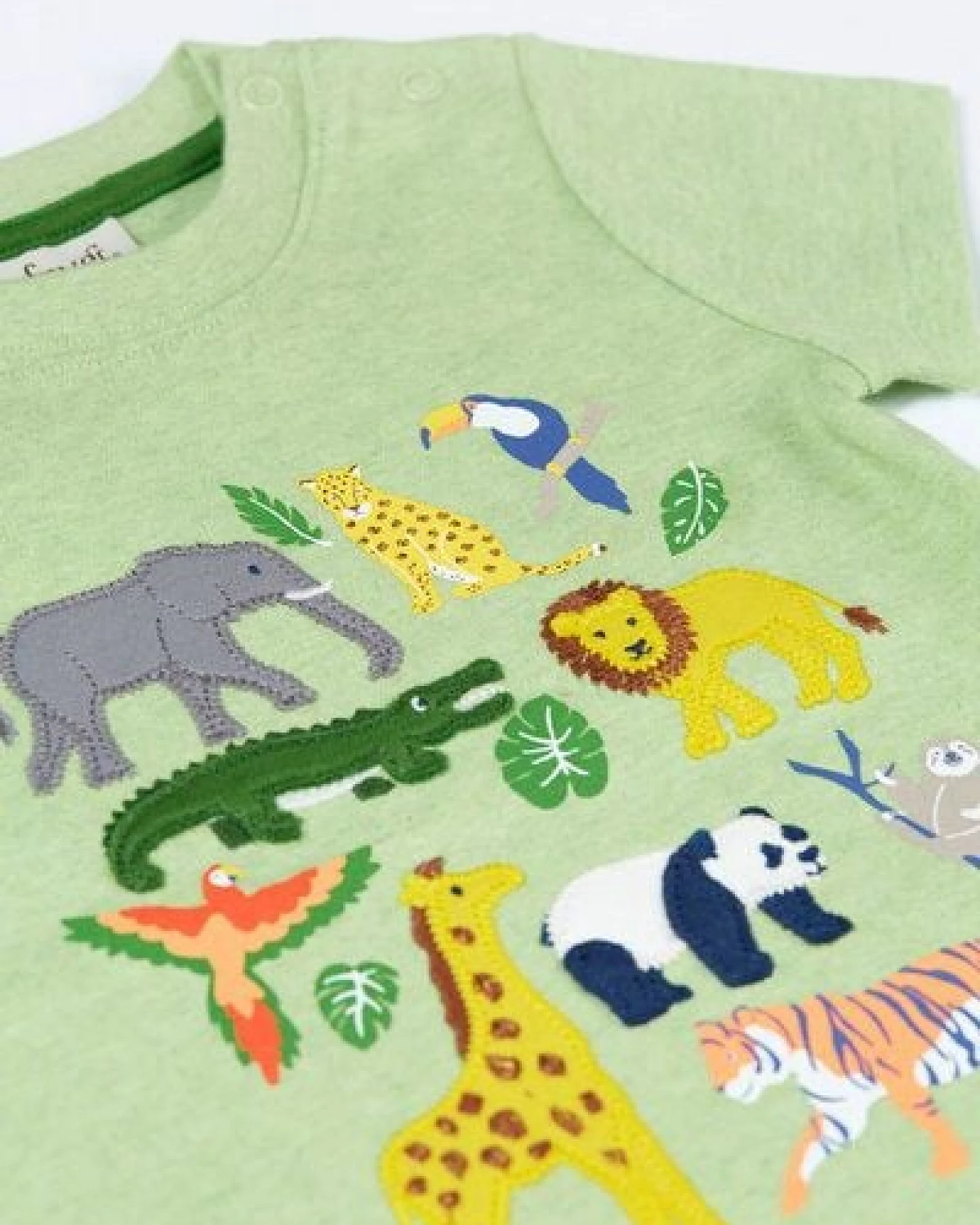 Frugi T-Shirt mit wilden Tieren, Kurzarm – Ansicht 4