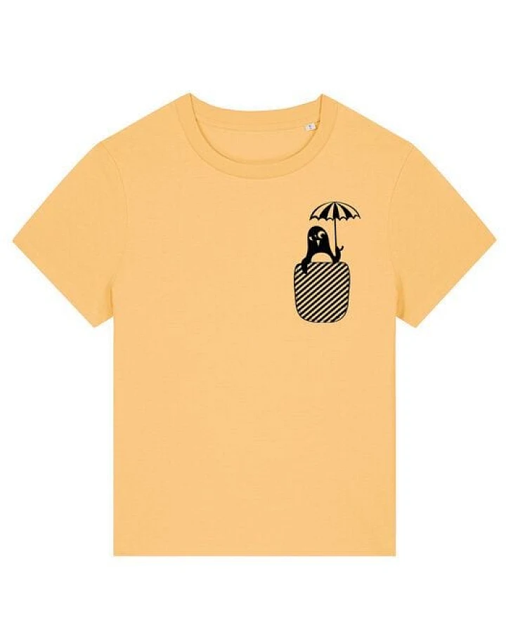 päfjes Pinguin Paul mit Schirm - Fair Bio Vegan - Frauen T-Shirt