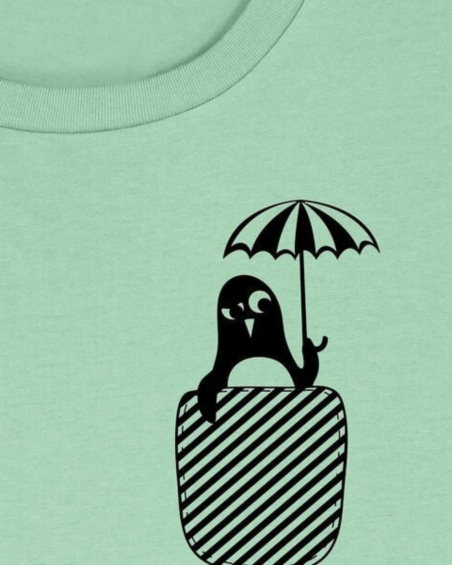 päfjes Pinguin Paul mit Schirm - Fair Bio Vegan - Frauen T-Shirt – Ansicht 3