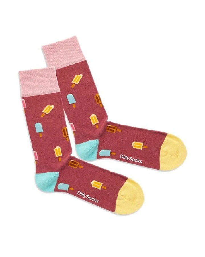 DillySocks Bunte Socken, Bio Baumwolle, We all scream for Icecream