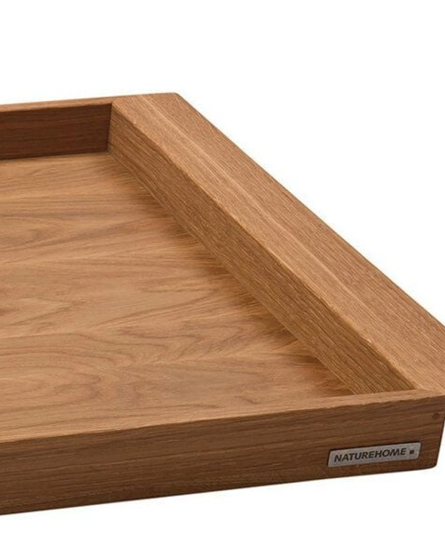 NATUREHOME Tablett Holz Eiche Holz Serviertablett Handarbeit Serie NH-E 3 Größen – Ansicht 4