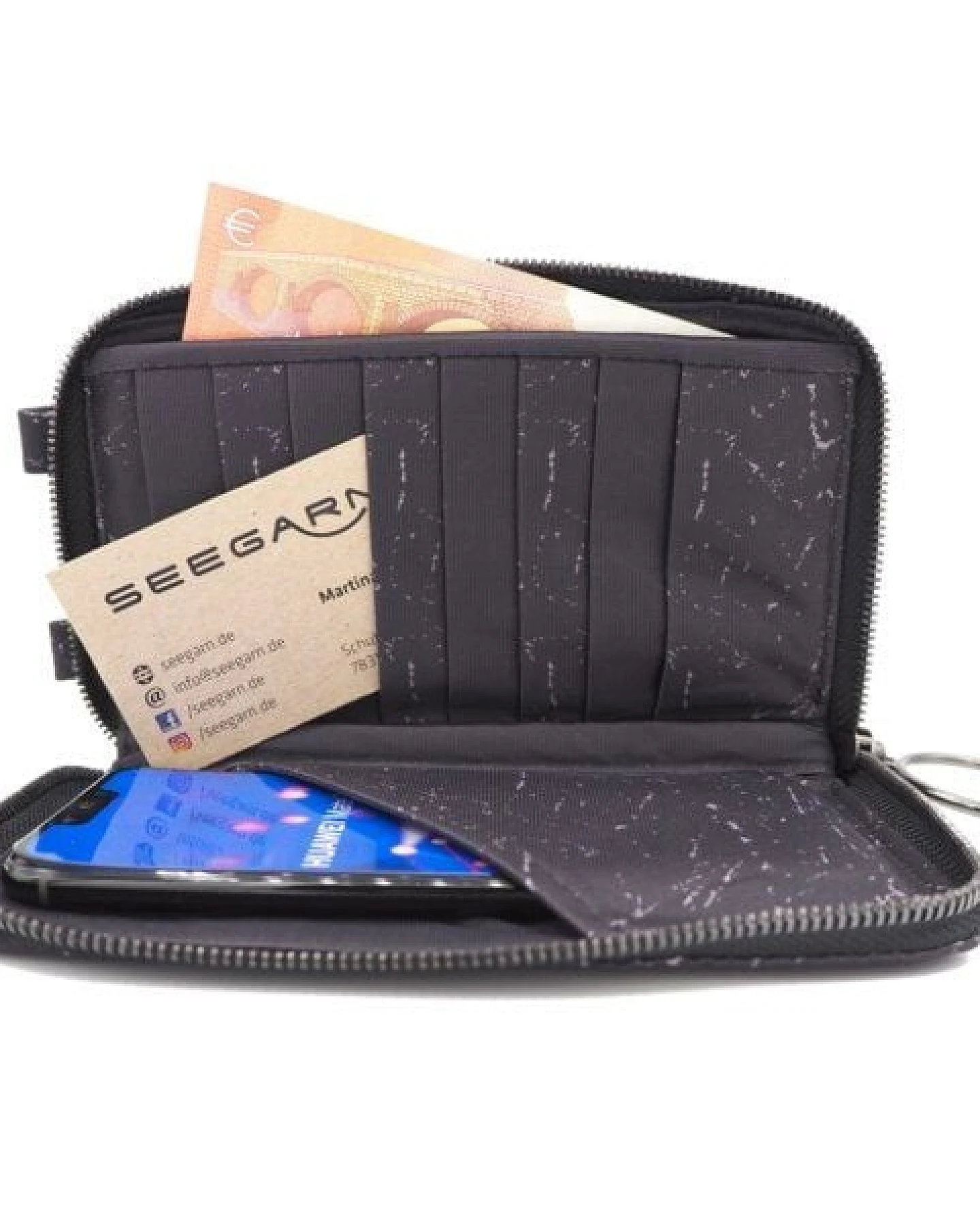 Seegarn-Täschle / 2in1 Handy-Tasche und Geldbeutel (MB43) – Ansicht 4