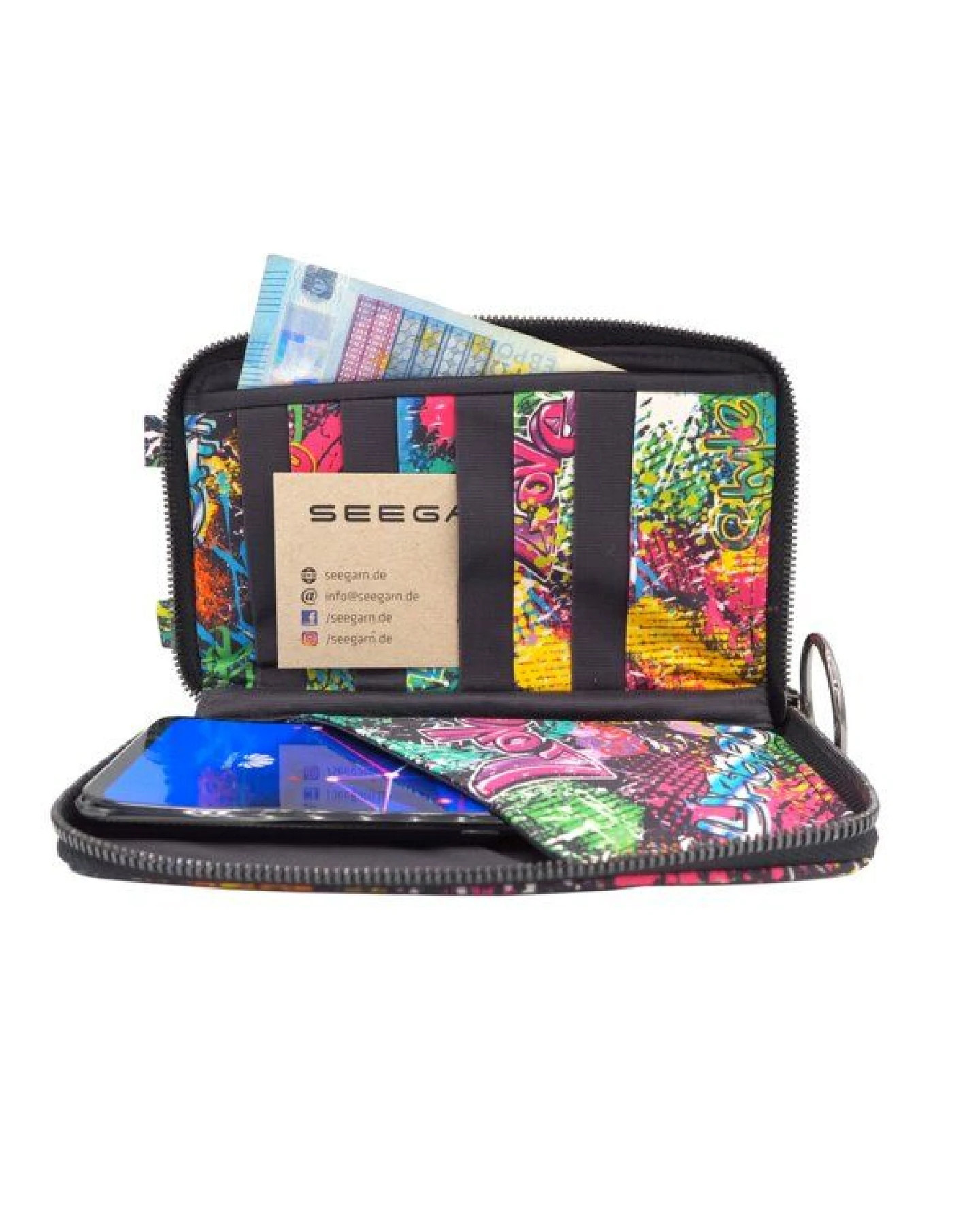 Seegarn-Täschle / 2in1 Handy-Tasche und Geldbeutel (MB12) – Ansicht 4