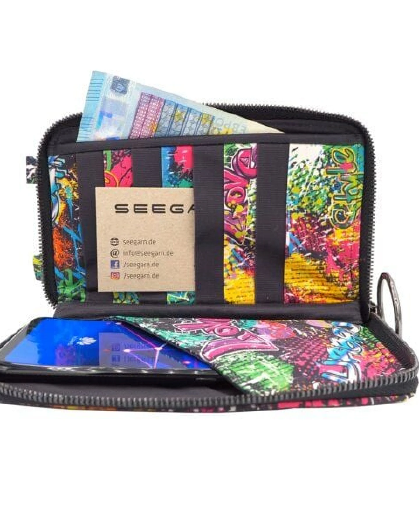 Seegarn-Täschle / 2in1 Handy-Tasche und Geldbeutel (MB12) – Ansicht 4