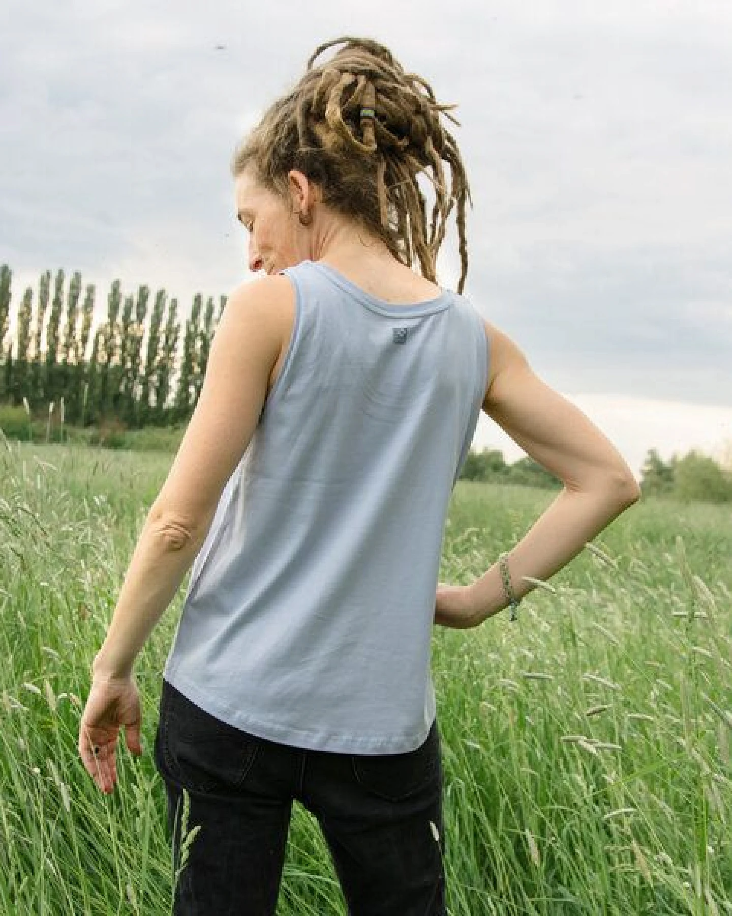 Cmig Damen Tank-Top Waldblumen in serene blue – Ansicht 3