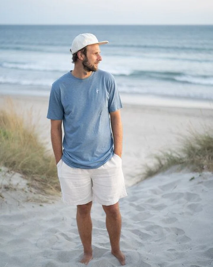 FUXBAU Männer fux Azul T-Shirt - blau meliert