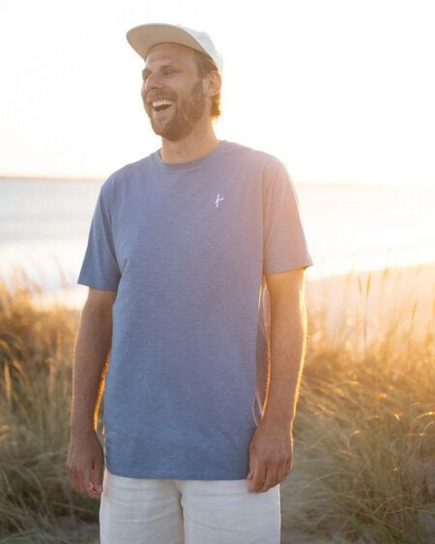 FUXBAU Männer fux Azul T-Shirt - blau meliert – Ansicht 3