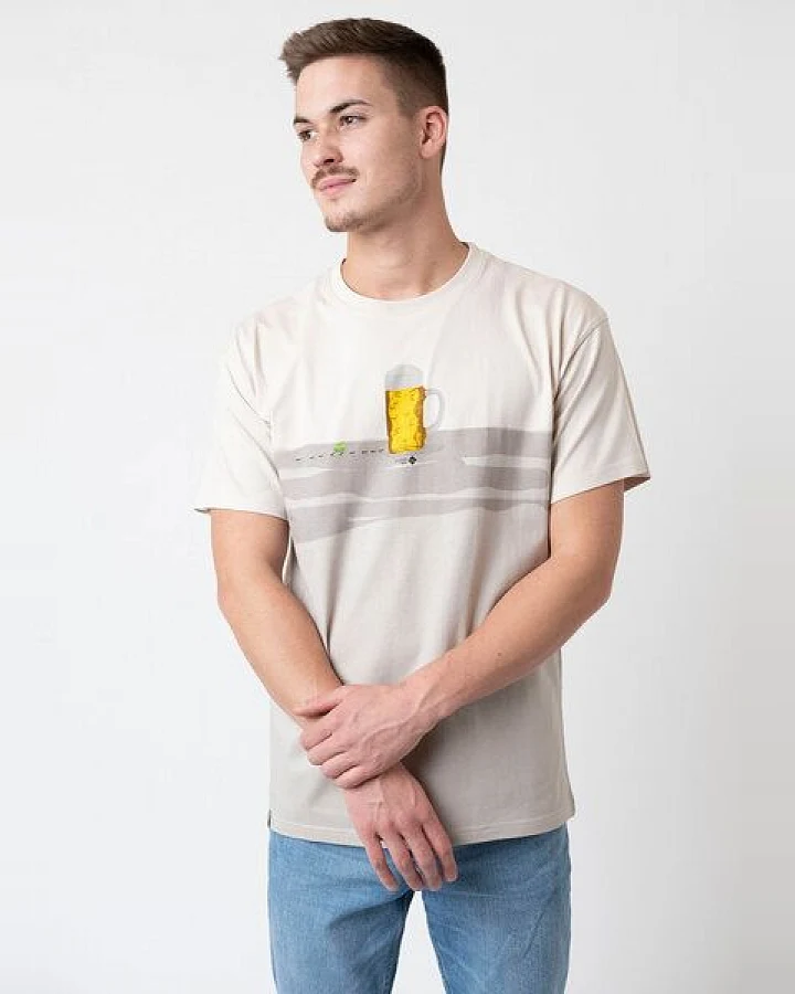Bavarian Caps T-Shirt Pilgerreise - Hellbeige