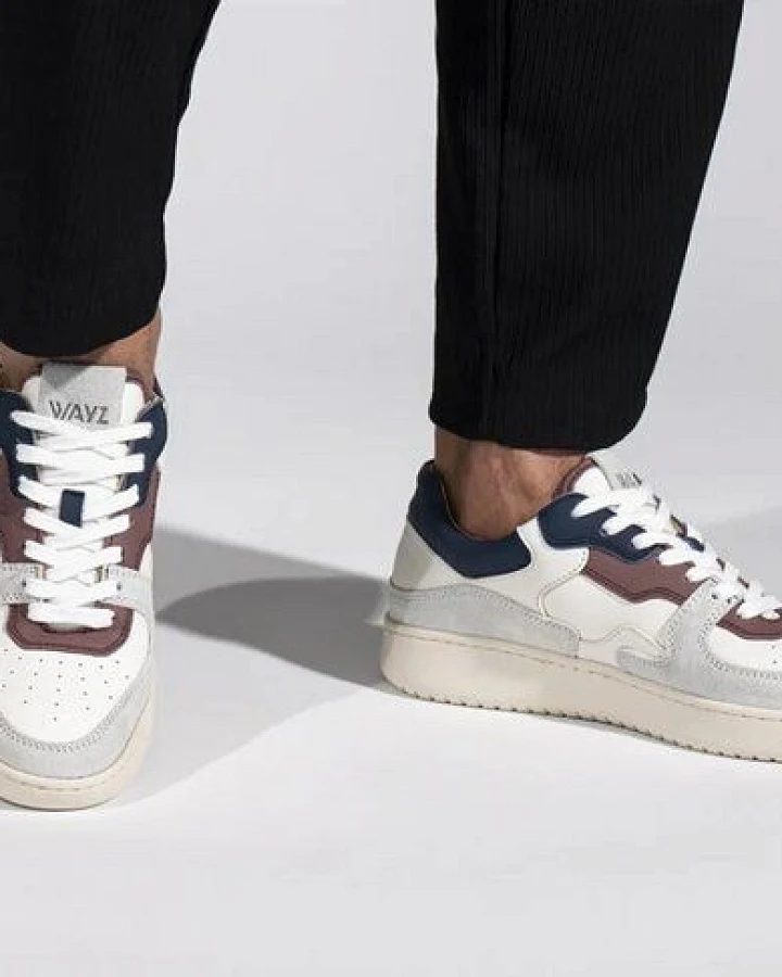 Wayz The Sonder Unisex Sneakers - White/Blue/Dry Rose