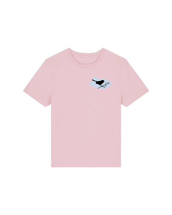 Spangeltangel Damenshirt "Vogel", T-Shirt, gedrucktes Vogelmotiv, für Frauen, Biobaumwolle