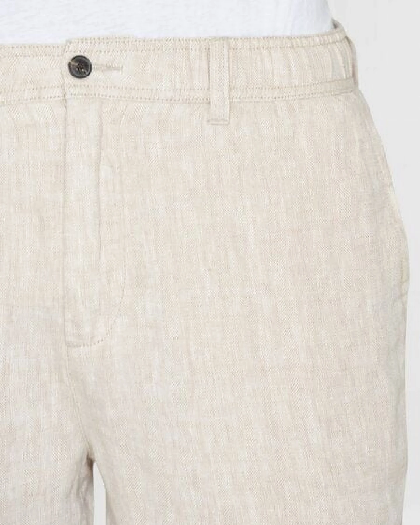 KnowledgeCotton Apparel Loose Herringbone Leinen SHORTS – Ansicht 4