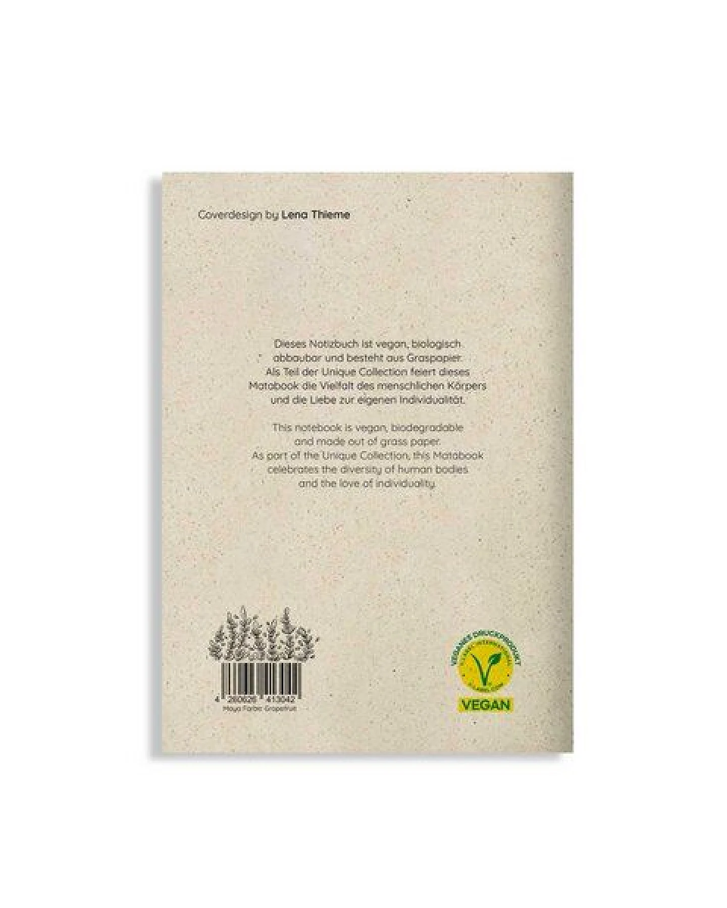 matabooks® Handgemachtes A5 Notizbuch/Tagebuch/Skizzenbuch aus Graspapier – Maya – Ansicht 4
