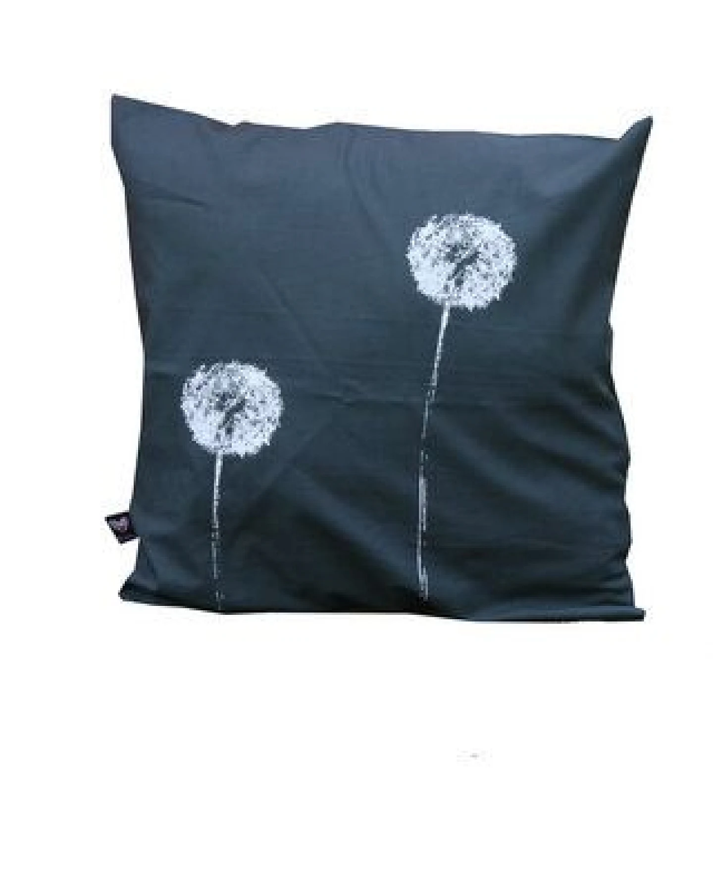 Hirschkind Bio-Kissenbezug 'Pusteblumen' dunkelgrau 40x40cm – Ansicht 2