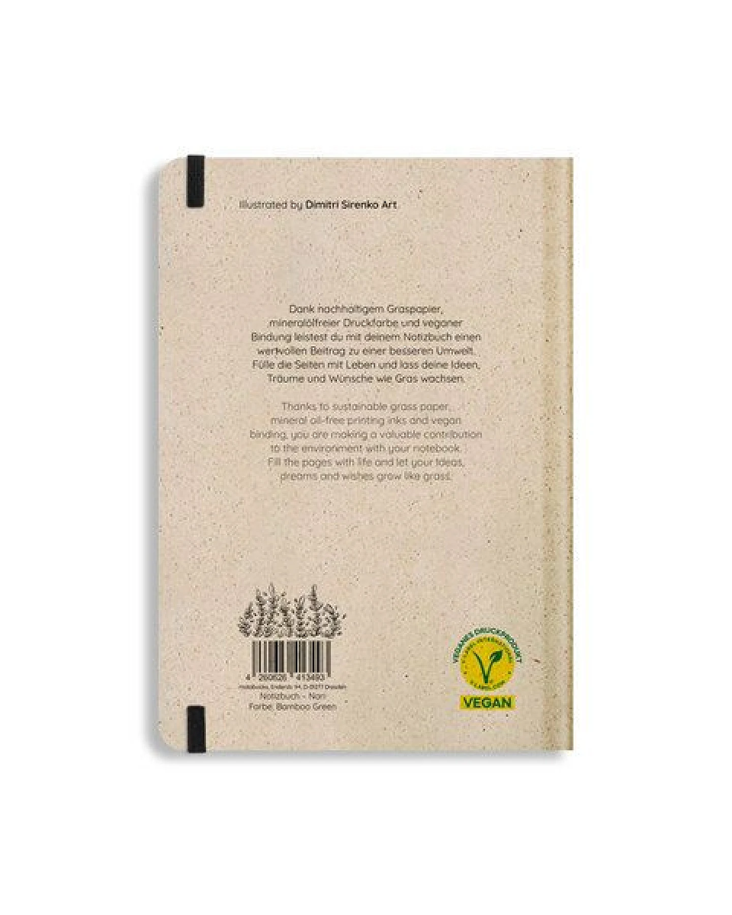 matabooks® Nachhaltiges A5 Notizbuch/Journal/Schreibheft aus Süßgraspapier – Nari (punktiert) – Ansicht 3