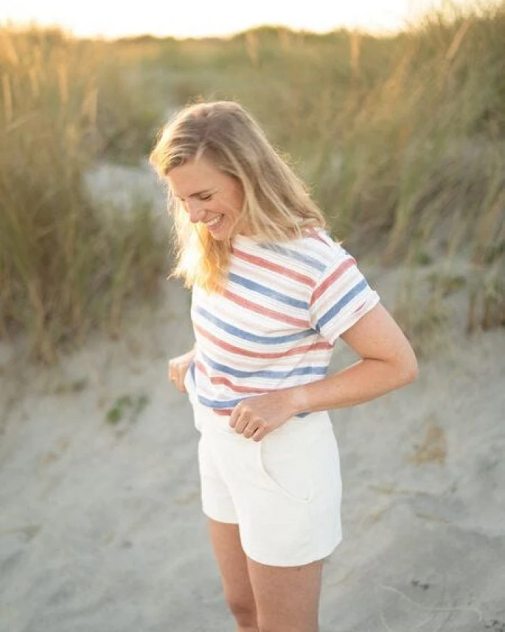 FUXBAU Frauen Ajour Streifenshirt
