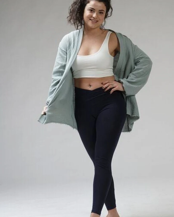 YogiLiebe Kimonobluse Prema aus Bio-Musselin – Mint