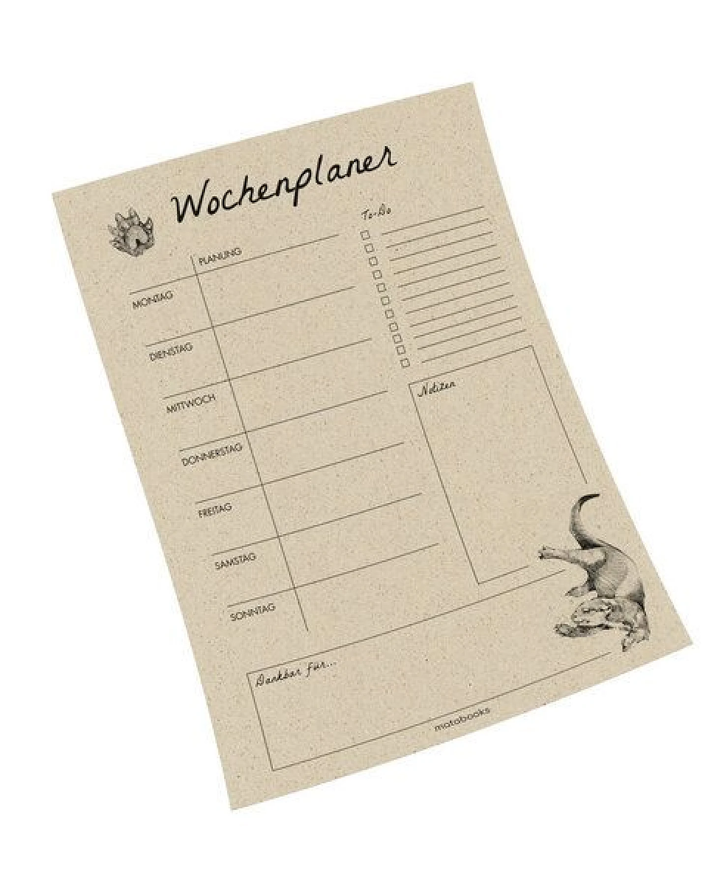 matabooks® A4 Wochenplaner/Familienplaner aus Graspapier mit To-do – 54 Blatt – Ansicht 2