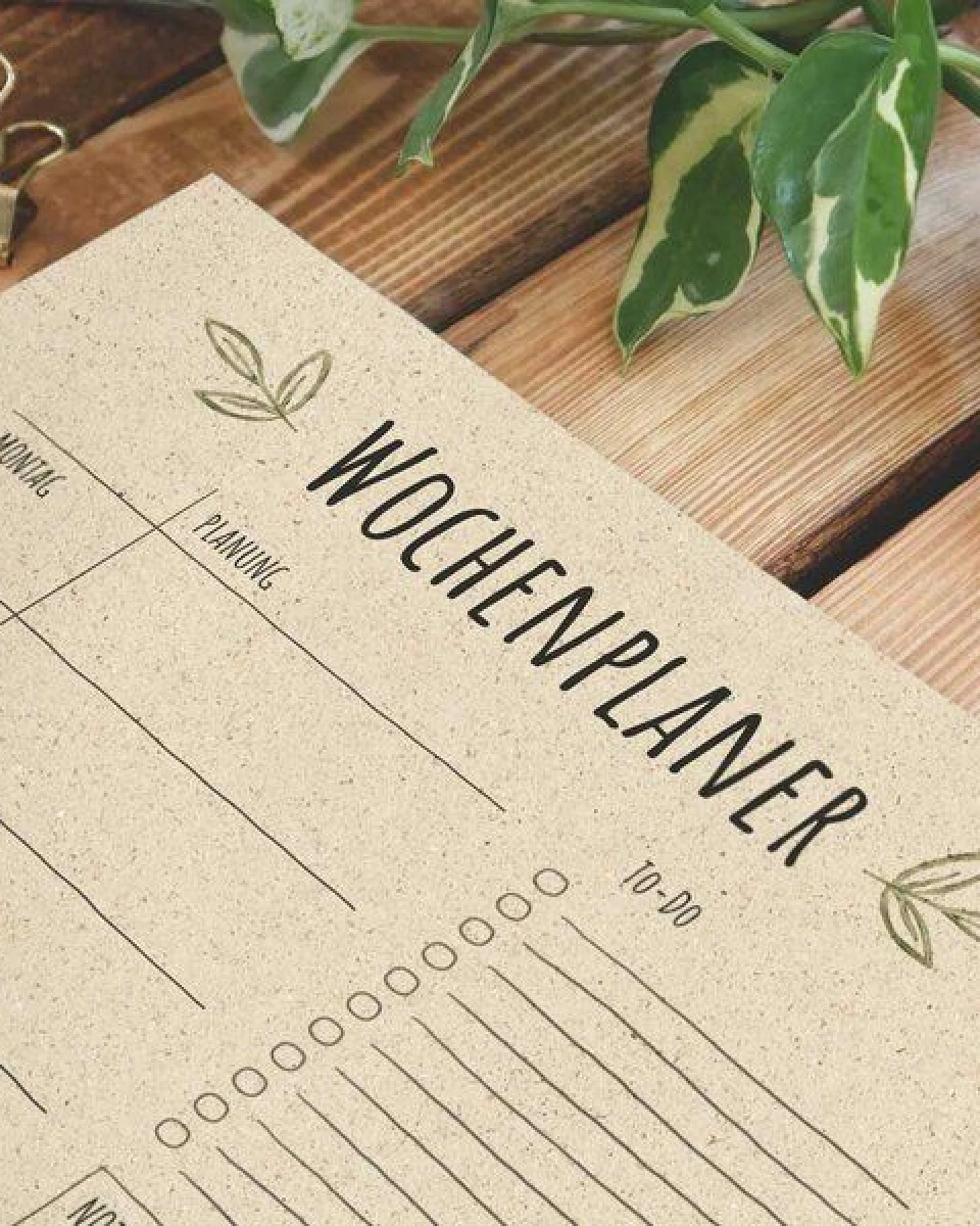 matabooks® A4 Wochenplaner/Familienplaner aus Graspapier mit To-do – 54 Blatt – Ansicht 4