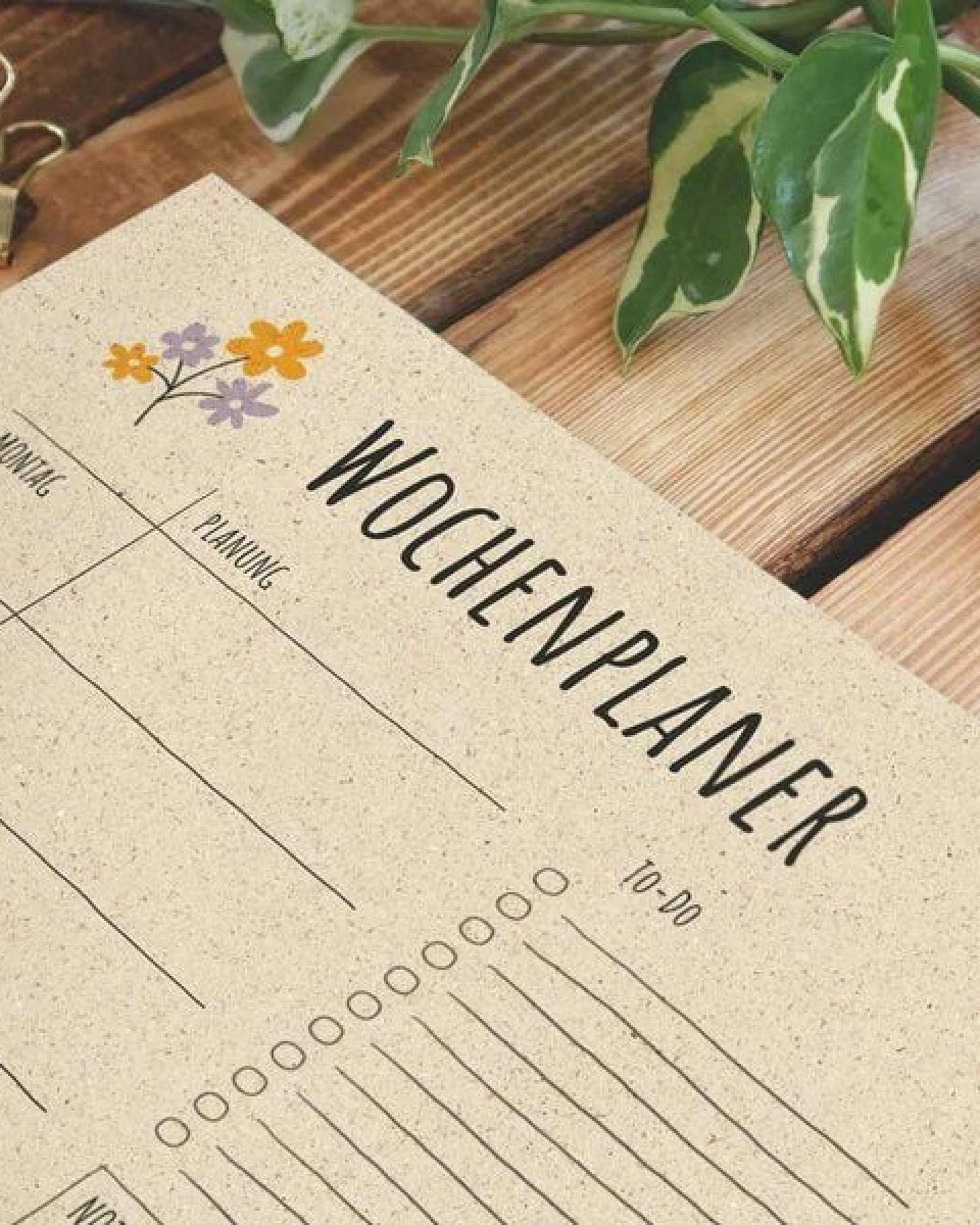 matabooks® A4 Wochenplaner/Familienplaner aus Graspapier mit To-do – 54 Blatt – Ansicht 4