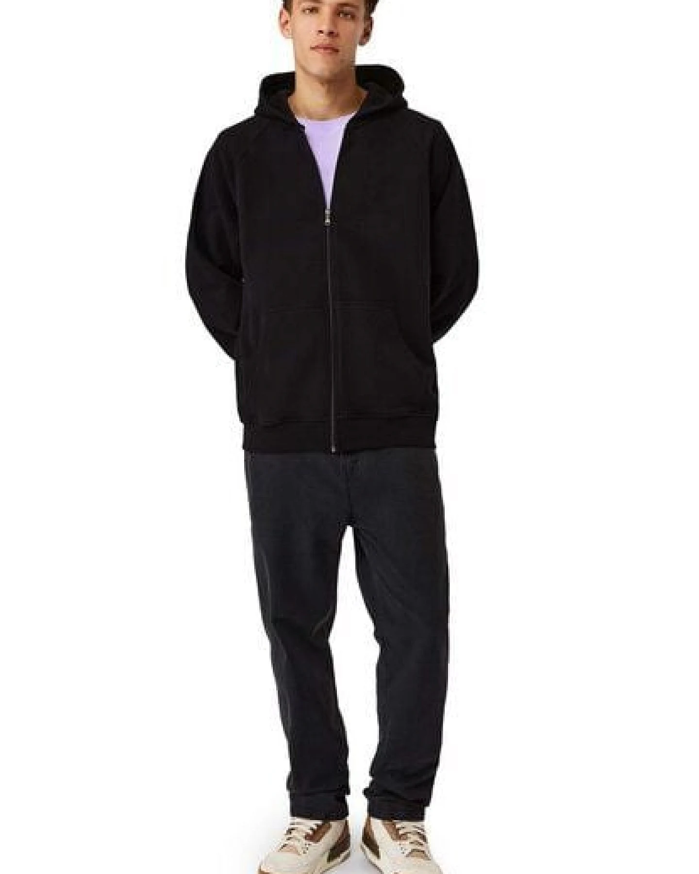 Honesty Rules Loose Fit Raglan Zip Hooded – Ansicht 3