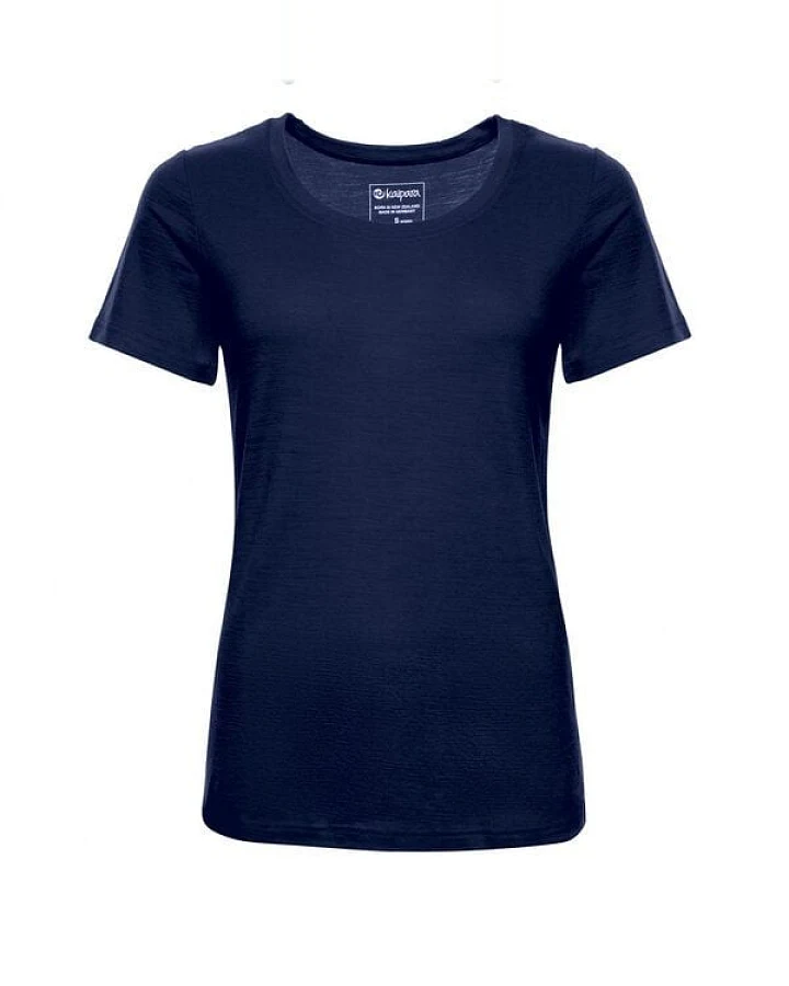 Kaipara - Merino Sportswear Merino Kurzarm Unterhemd Damen Slimfit 200 weiter Halsausschnitt