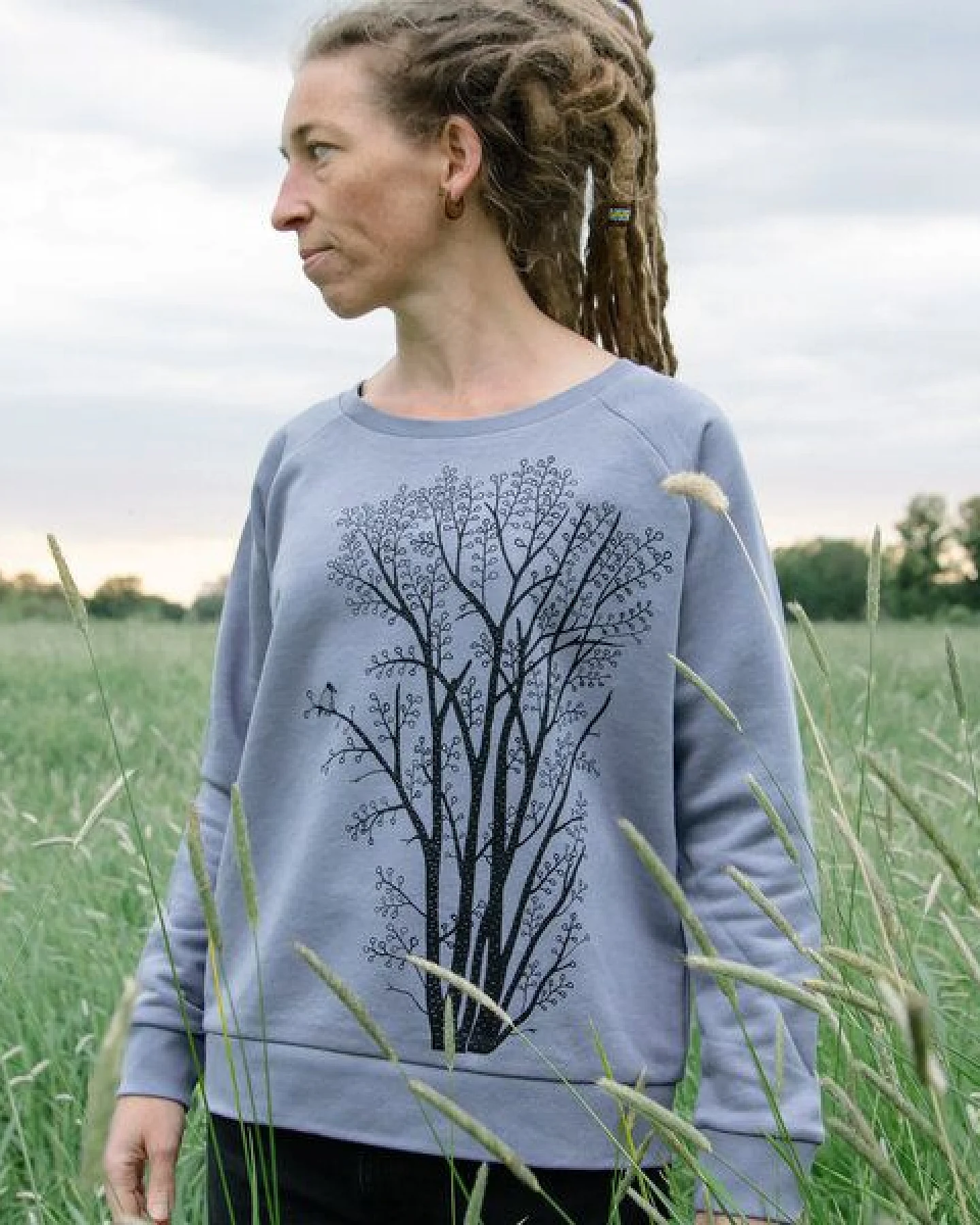 Cmig Damen Pullover Erle mit Elster – Ansicht 3