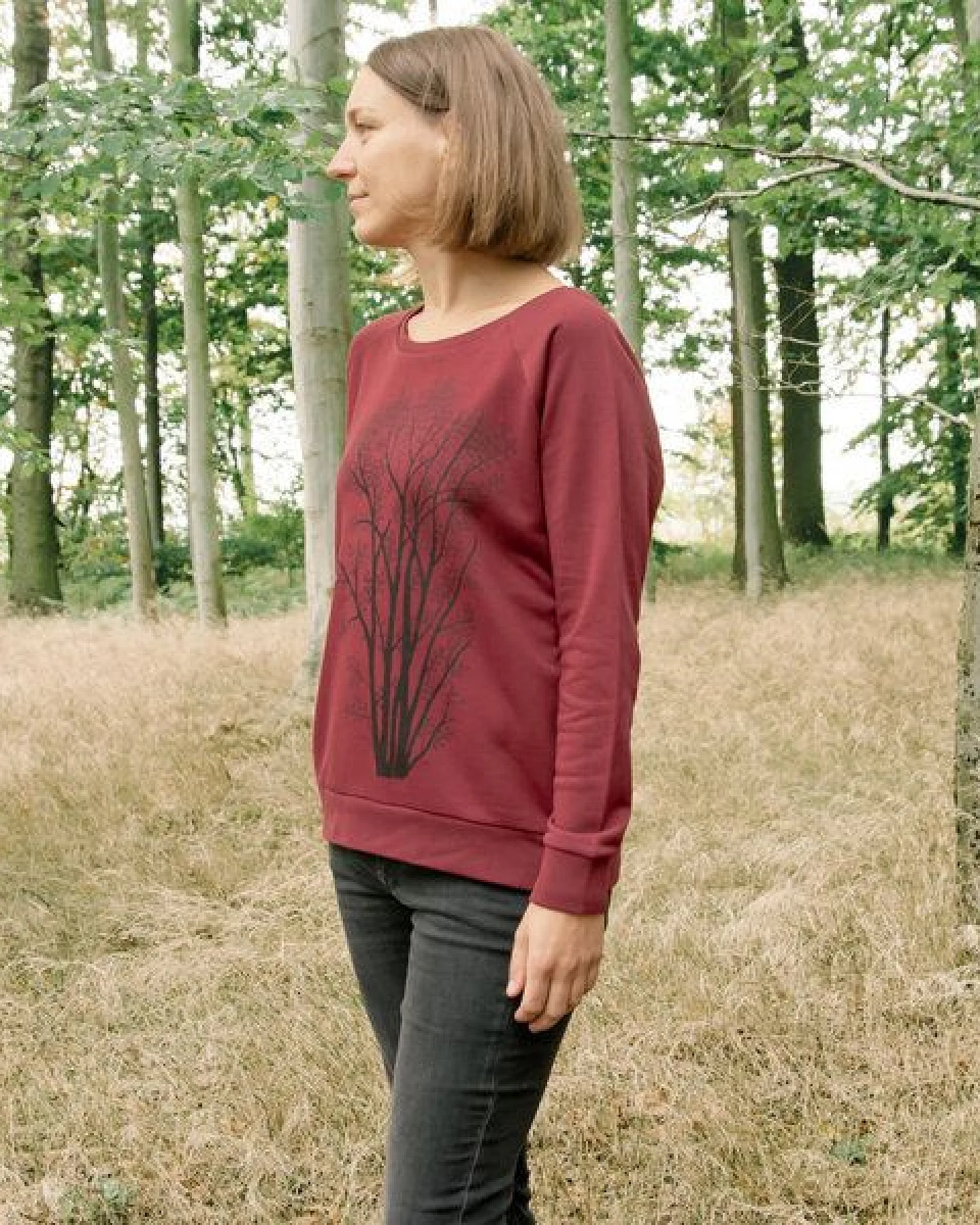Cmig Damen Pullover Erle mit Elster – Ansicht 3