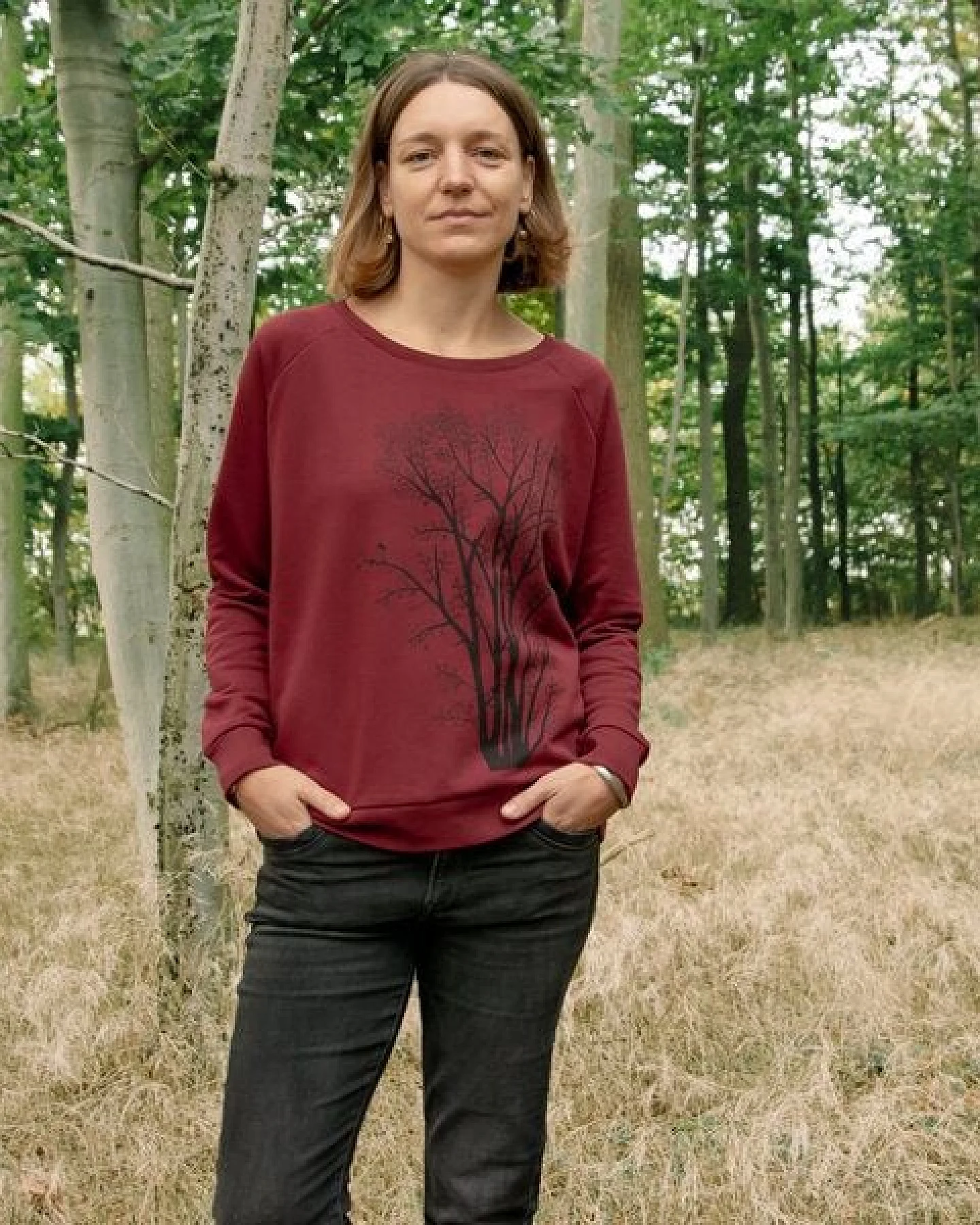Cmig Damen Pullover Erle mit Elster – Ansicht 4