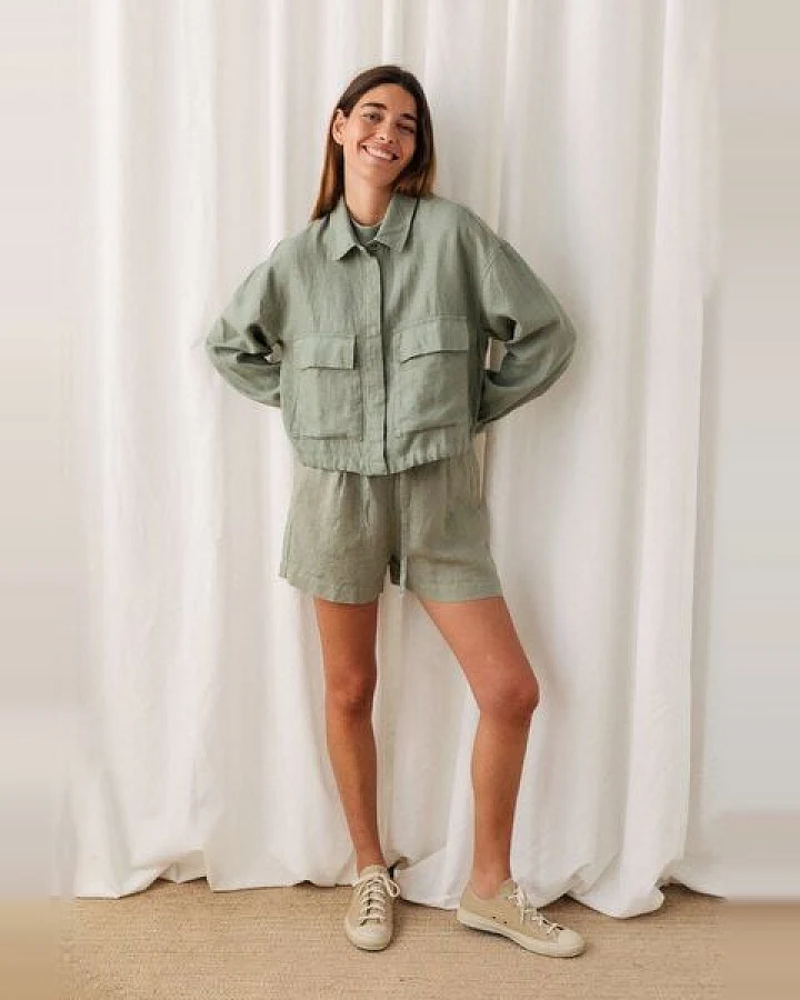 TWOTHIRDS Jacke Vegan "Hiengabat" aus 100% Leinen