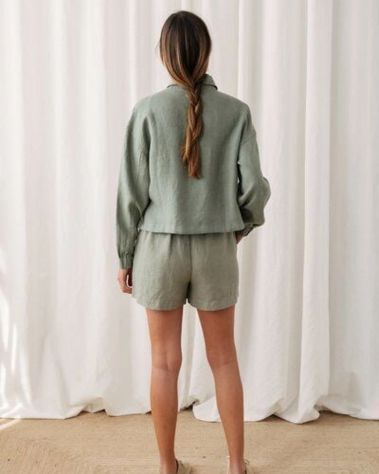 TWOTHIRDS Jacke Vegan "Hiengabat" aus 100% Leinen – Ansicht 4