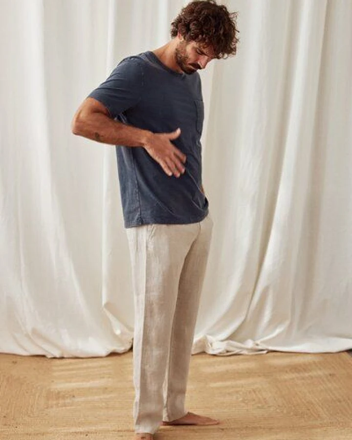 TWOTHIRDS Lange Hose Vegan "Kotomo" aus 100% Leinen