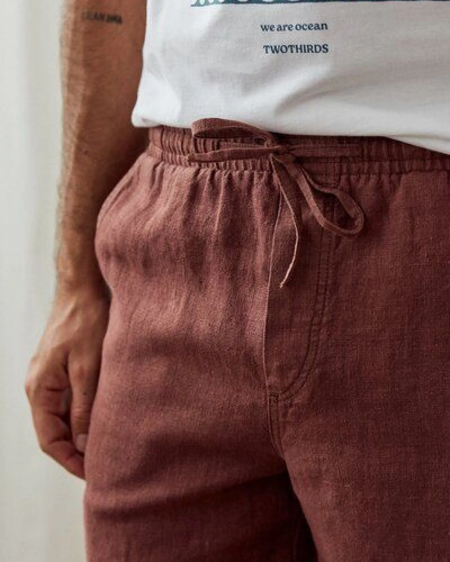TWOTHIRDS Männerhose Vegan "Bagaat" aus 100% Leinen und Bio Baumwolle – Ansicht 4