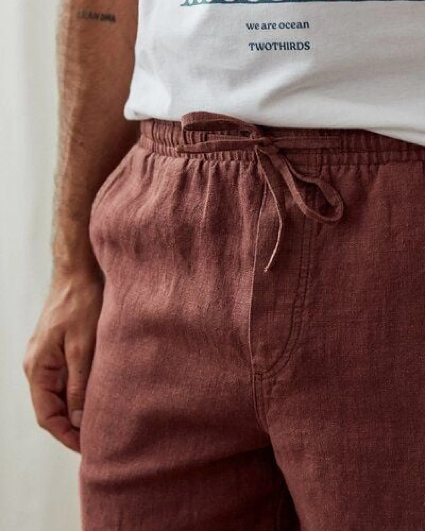 TWOTHIRDS Männerhose Vegan "Bagaat" aus 100% Leinen und Bio Baumwolle – Ansicht 4