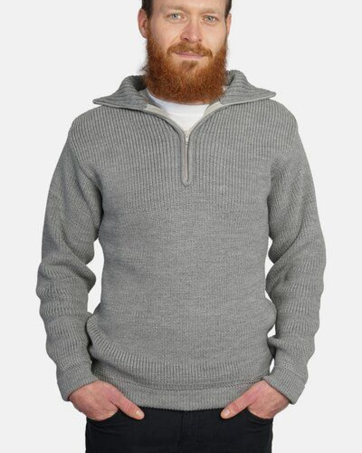 Troyer Hanseheld Merino GOTS Organic kbT Strickpullover Wolle – Ansicht 2