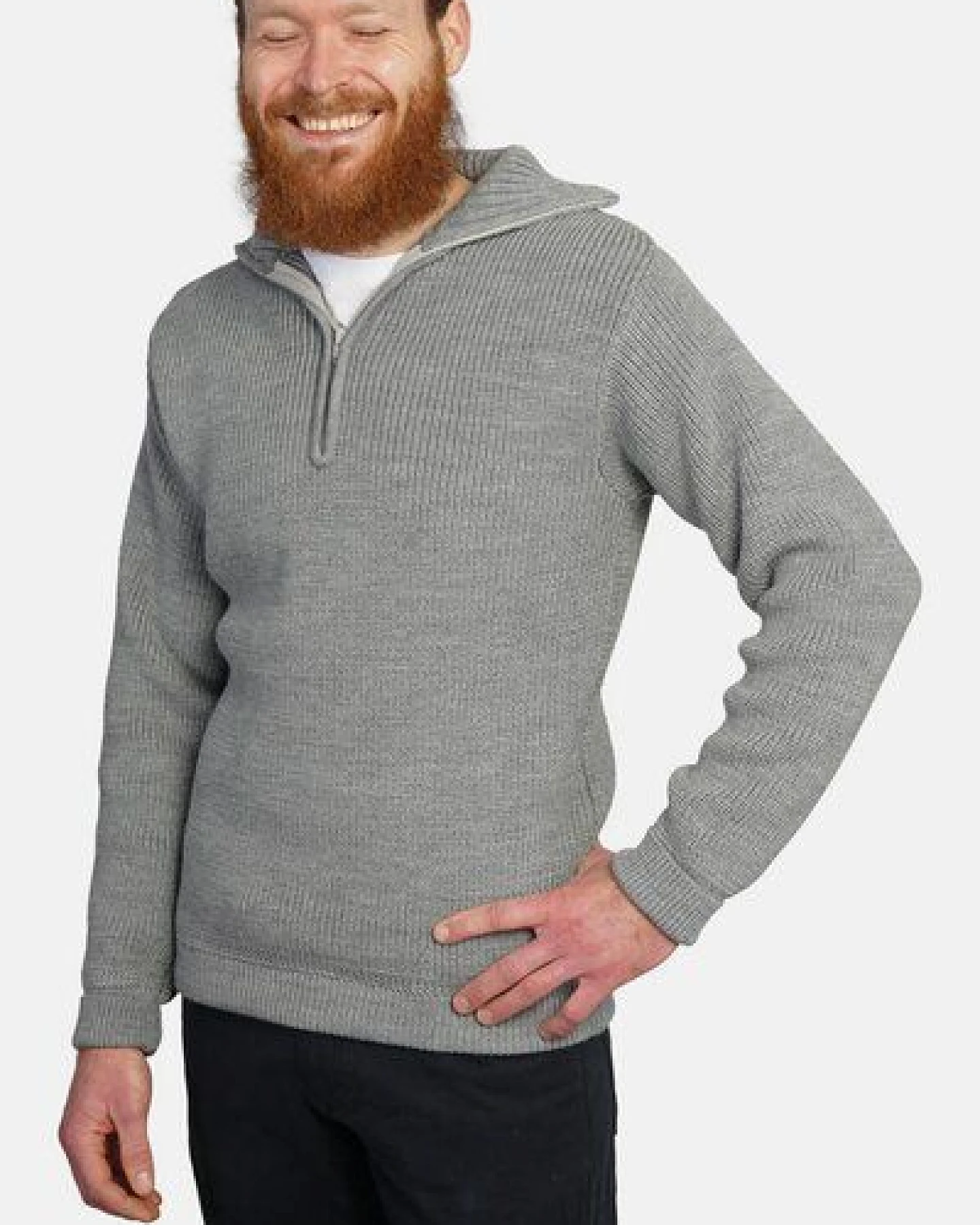 Troyer Hanseheld Merino GOTS Organic kbT Strickpullover Wolle – Ansicht 3