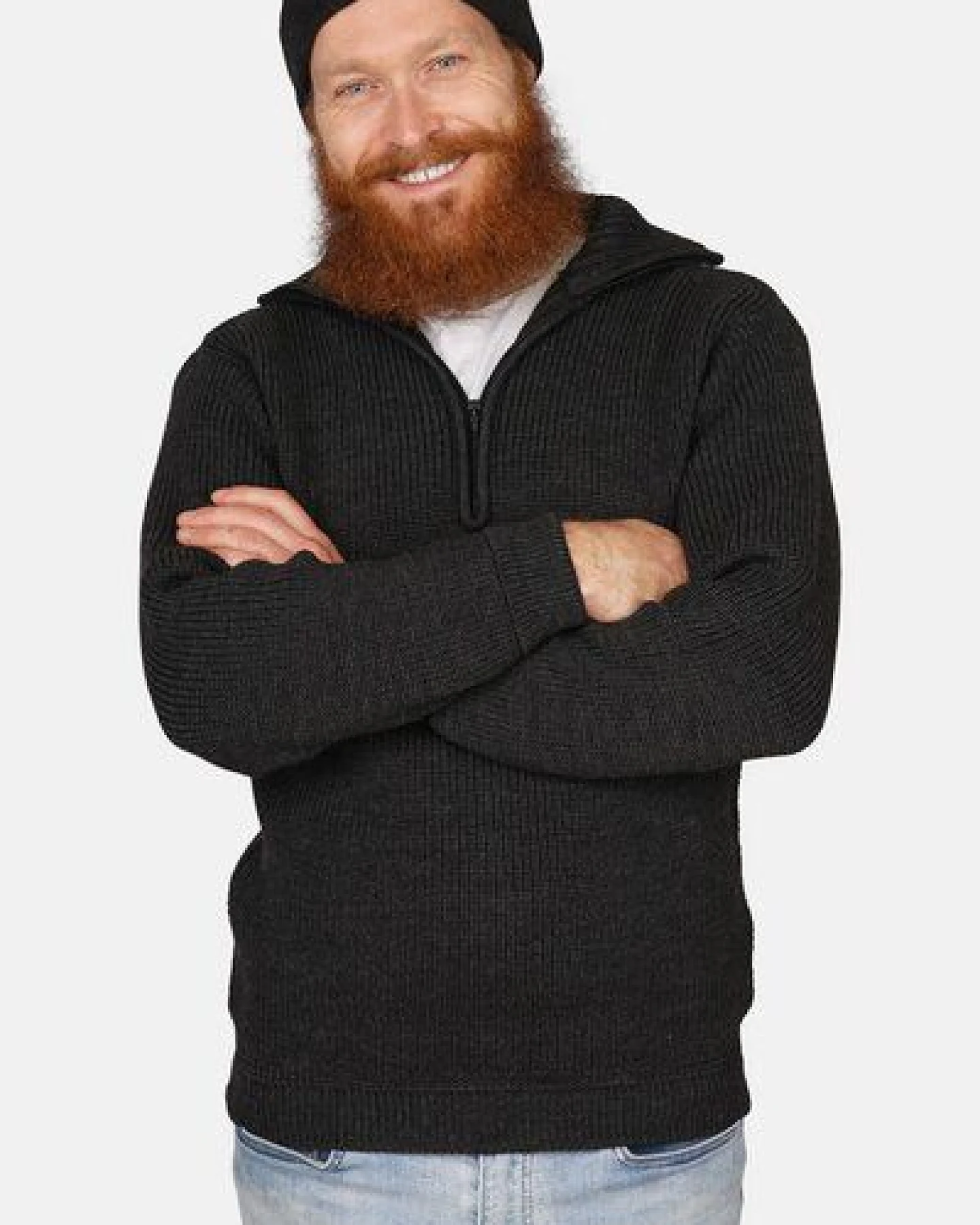 Troyer Hanseheld Merino GOTS Organic kbT Strickpullover Wolle – Ansicht 2