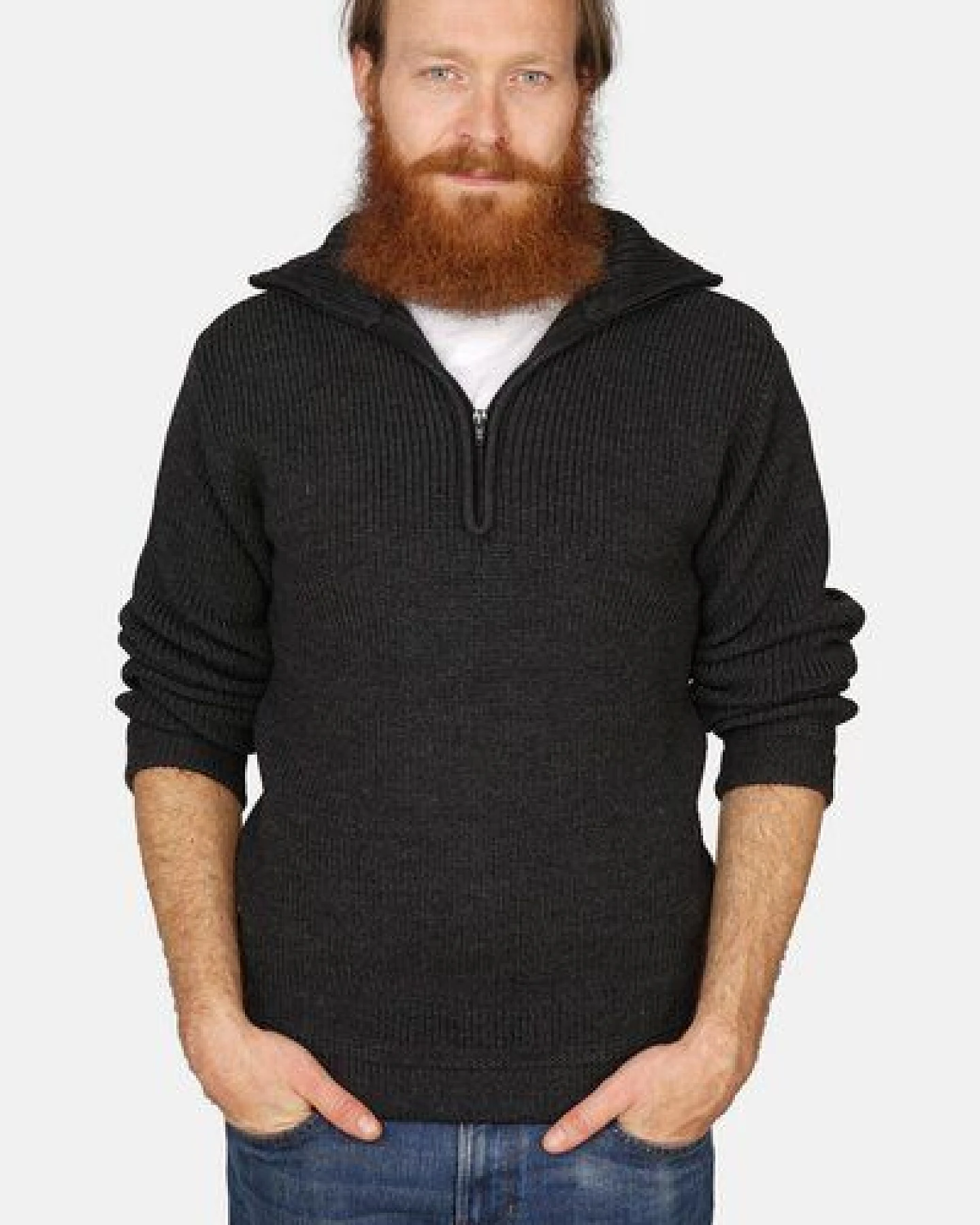 Troyer Hanseheld Merino GOTS Organic kbT Strickpullover Wolle – Ansicht 3