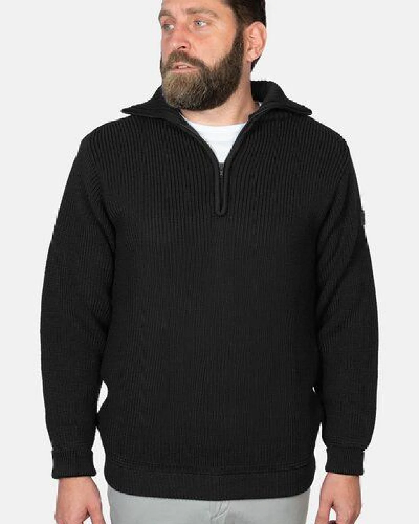 Troyer Hanseheld Merino GOTS Organic kbT Strickpullover Wolle – Ansicht 3