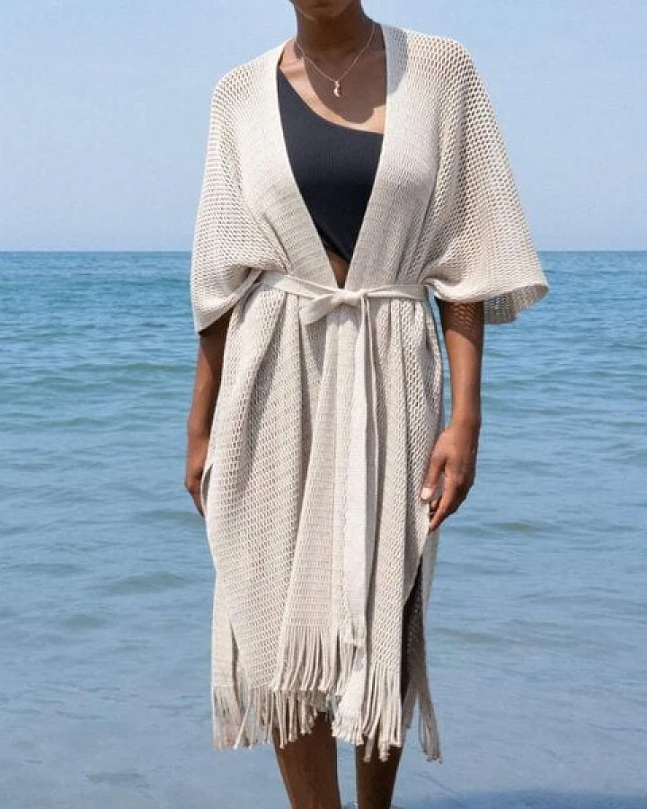 Rifò - Circular Fashion Made in Italy Brisa Netz-Cardigan aus recycelter und Bio-Baumwolle