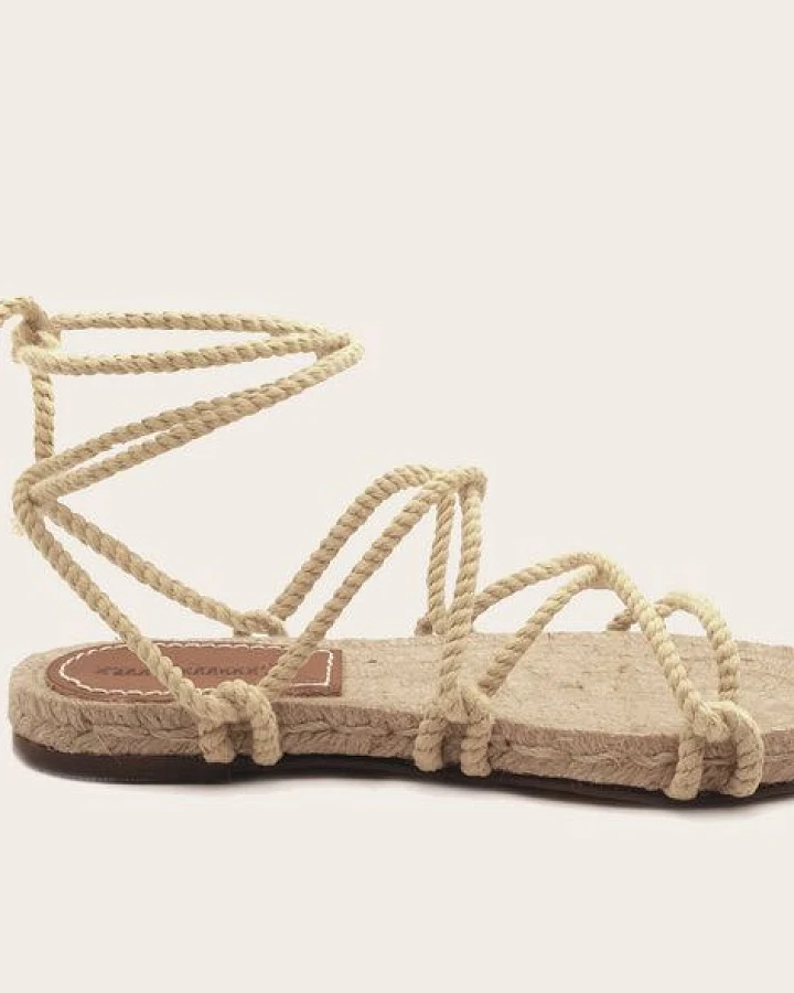 Rarámuri Natürliche Yute-Sandalen mit austauschbaren Bändern - Cruz Vegan