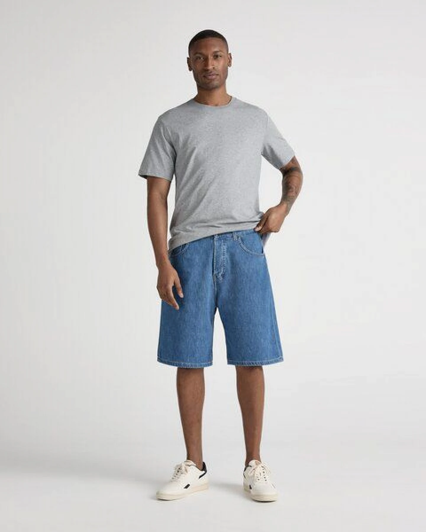 MUD Jeans JAMES Denim Shorts mit recyceltem Baumwollanteil – Ansicht 2