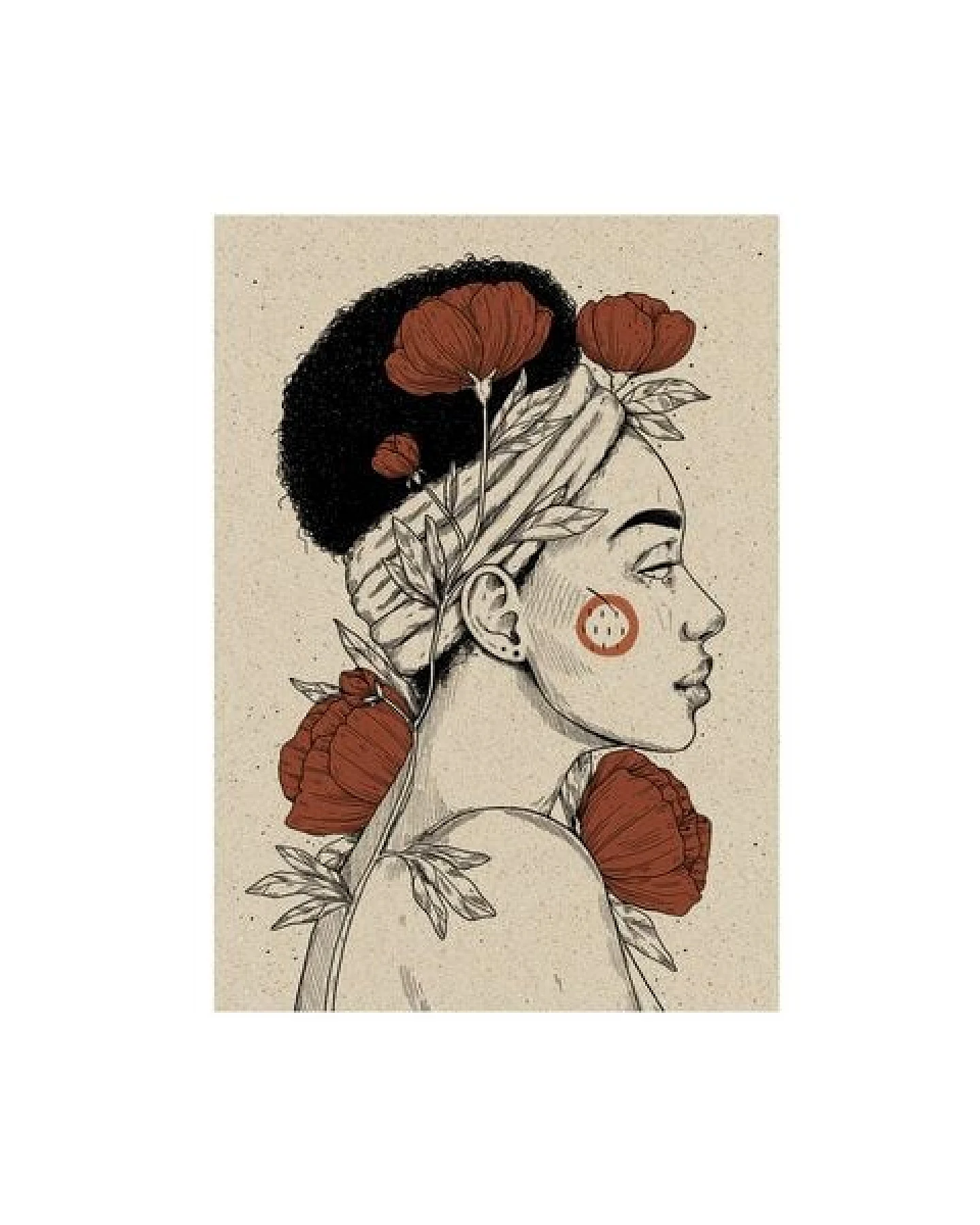 matabooks® Kunstvolle A6 Postkarte mit Blumenmotiv aus nachhaltigem Graspapier – Embrace – Ansicht 4
