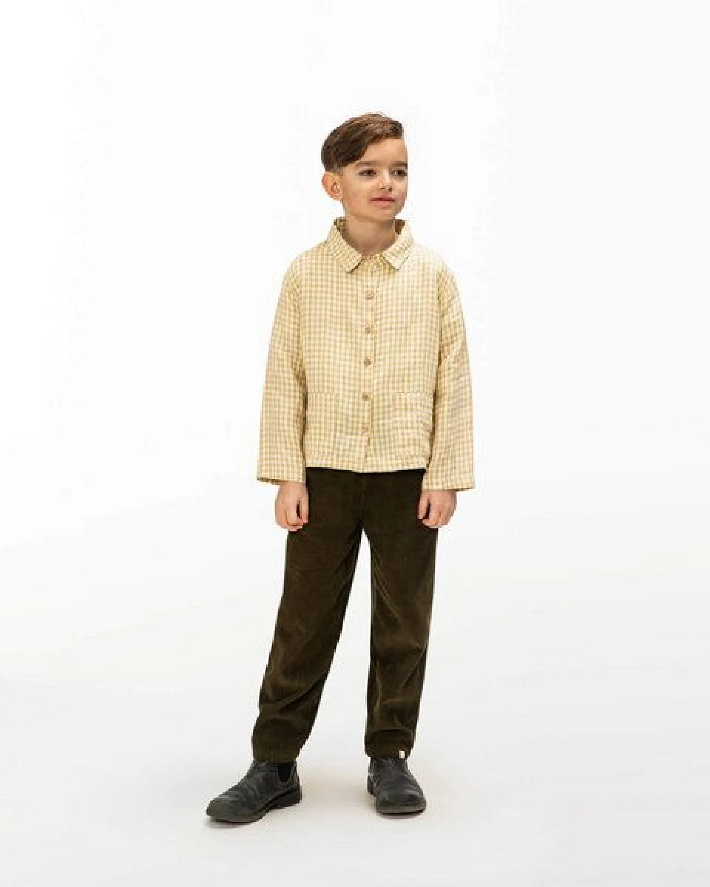 Matona Locker geschnittenes Leinenhemd für Kinder / Linen Workshirt – Ansicht 2