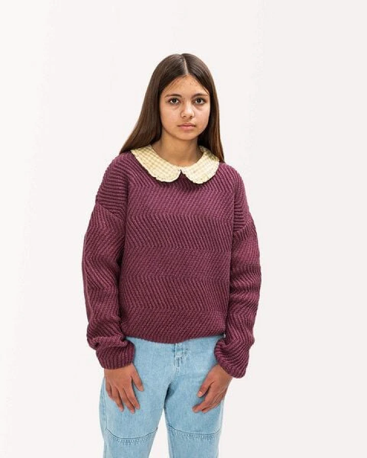 Matona Gestrickter Wollpullover für Kinder / Round Neck Sweater