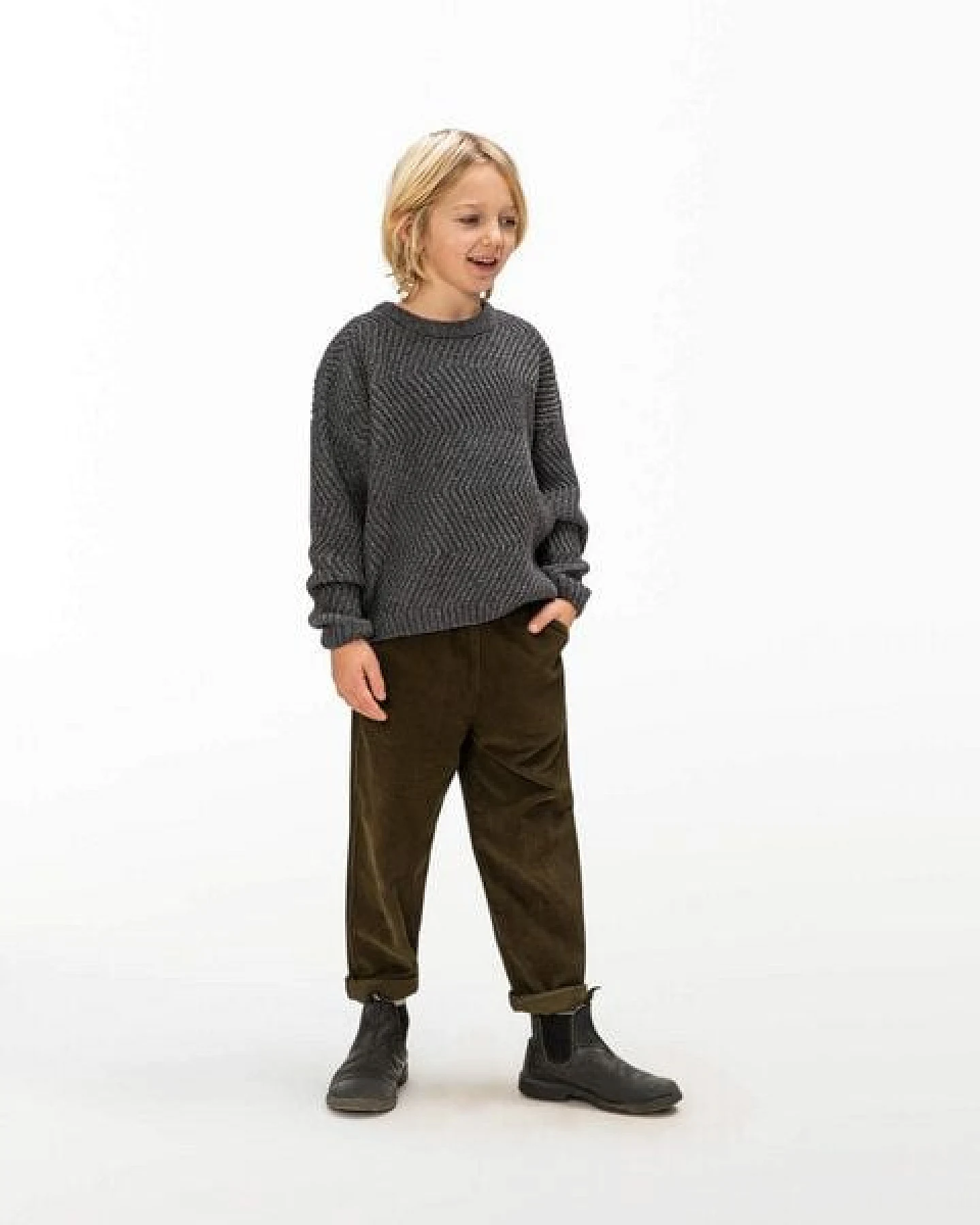 Matona Gestrickter Wollpullover für Kinder / Round Neck Sweater – Ansicht 4