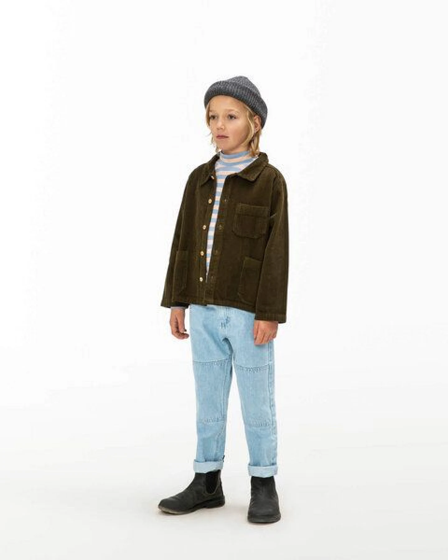 Matona Kastig geschnittenes Hemd aus Cord für Kinder / Boxy Corduroy Jacket – Ansicht 3