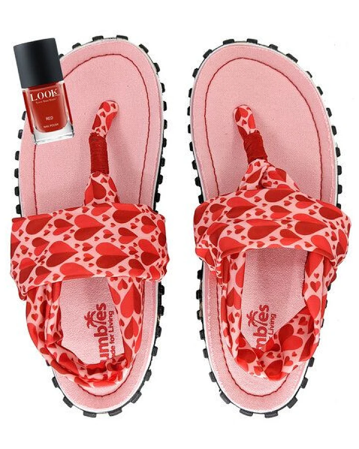 GUMBIES Set - Nachhaltige Zehensandalen mit veganem Nagellack