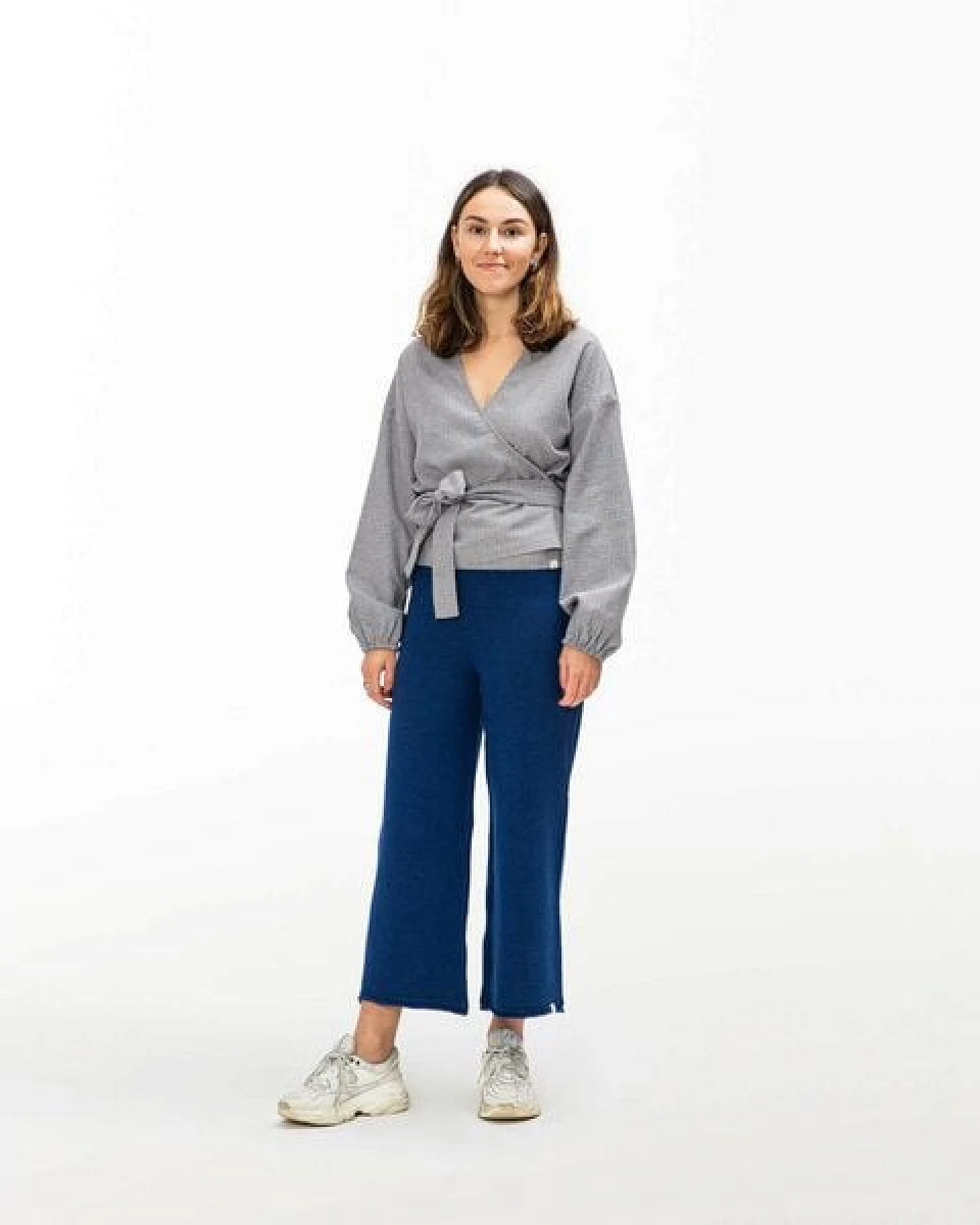 Matona Wickelbluse für Frauen aus weichem Flannel und in trendigem Karomuster / Flannel Wrap Blouse – Ansicht 4