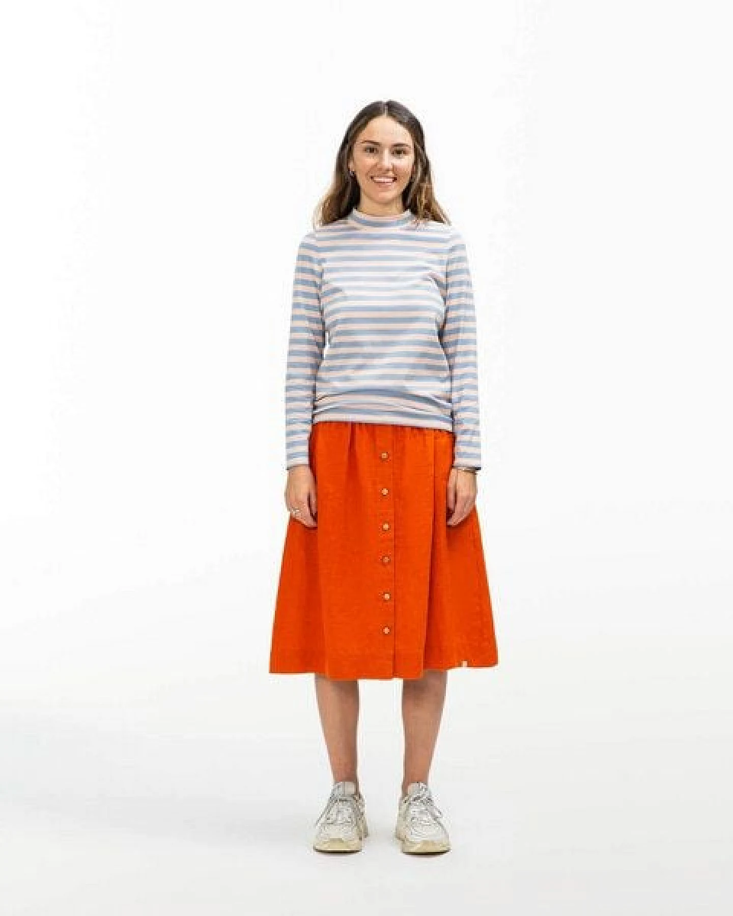 Matona Hochgeschlossenes Langarmshirt mit verspieltem, buntem Streifendesign / Collared Longsleeve – Ansicht 4